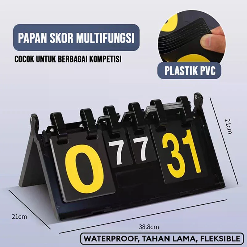 Tableau de bord rabattable à 4 chiffres ABS de qualité compétitif pour plusieurs usages sportifs, compact et facile à transporter