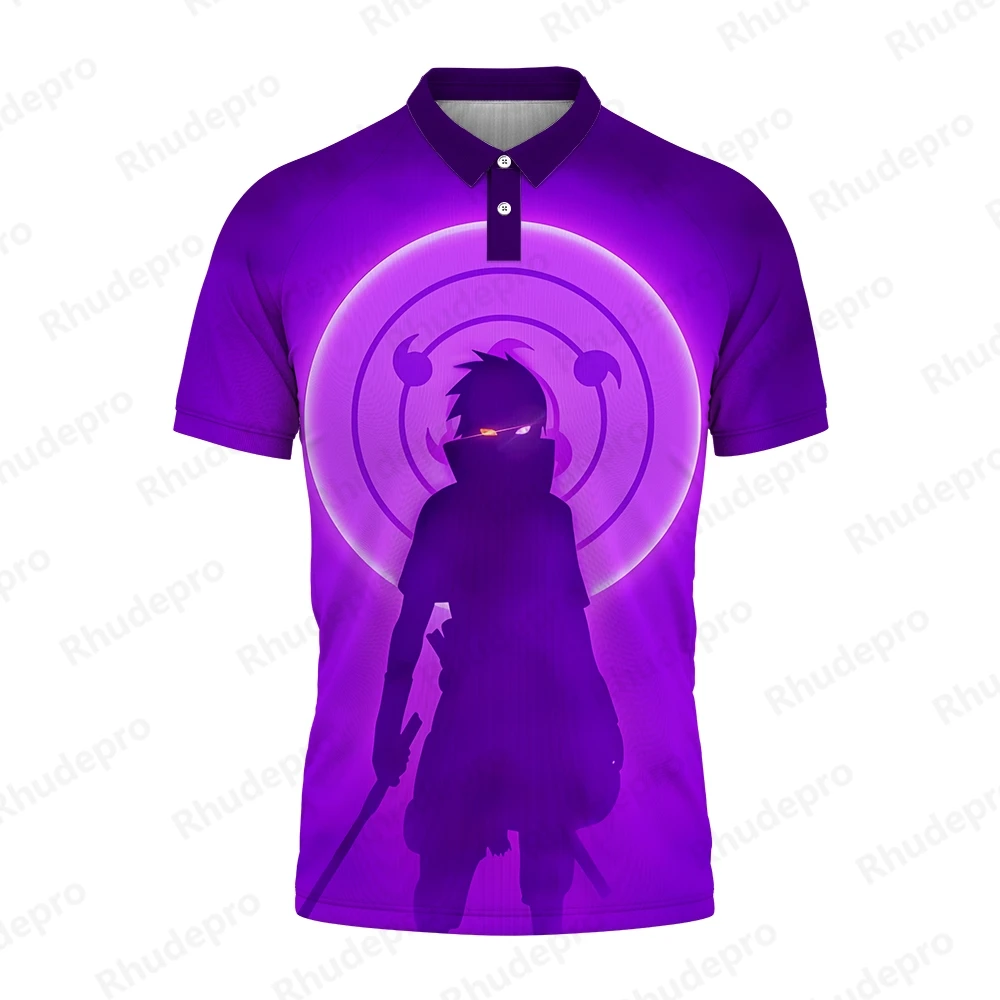 3D Printed polo shirt Naruto Umaki Y2k Men's Oversized Fashion Short Sleeve 2024 Harajuku Style Anime New Hip Hop Cosplay Trend