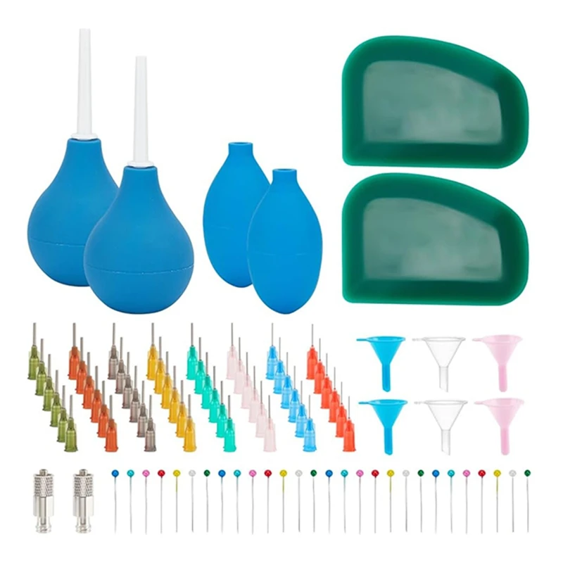 65 Piece Pottery Tools Ceramic Precision Tip Applicator Bottles, Decorating Tools, Rubber Squeeze Bottles With Fine Tips