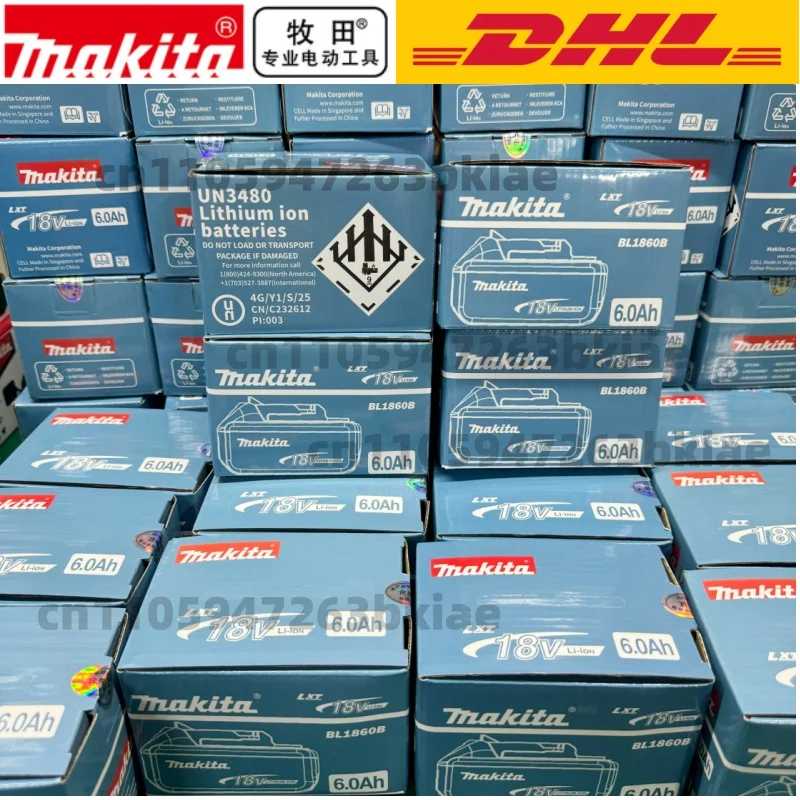 Original makita 18v battery Rechargeable Power Tool makita 18v Battery, Replaceable 5Ah/6Ahbattery Lithium-ion, 1850 BL1860B 6ah