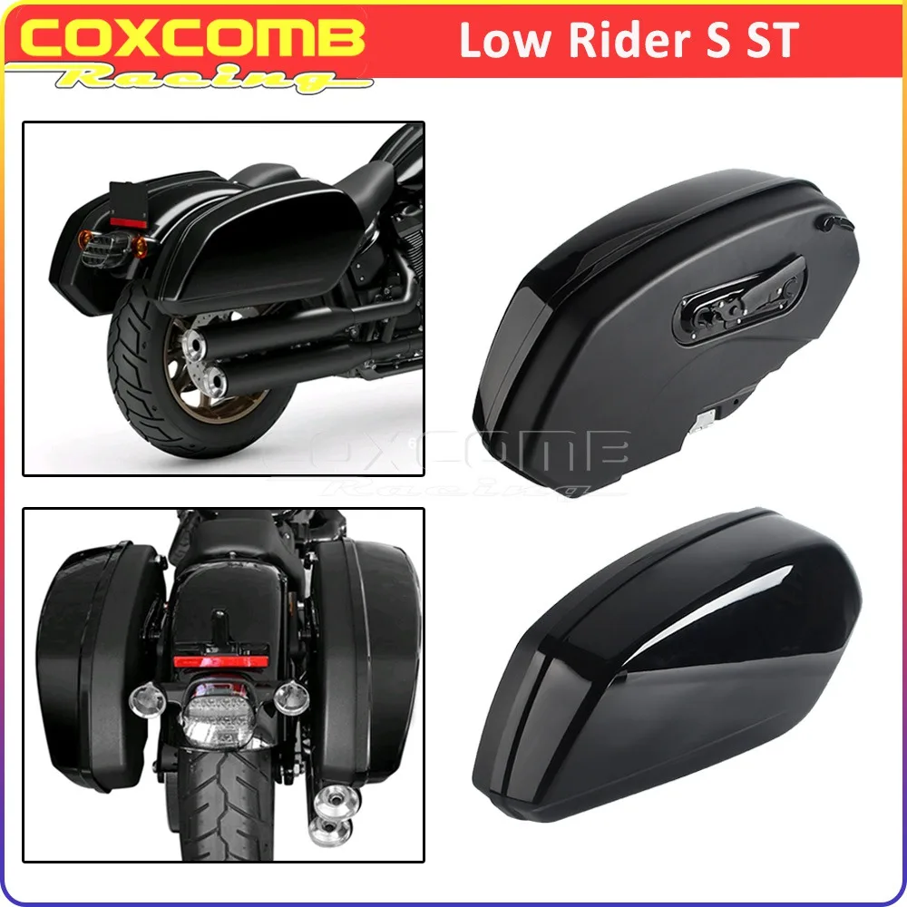 

Side Hard Storage Case For Harley Softail Low Rider S ST FXLR FXLRS FXLRST FXRST Motorcycle Saddlebags Luggage Box 2018-2024 ABS