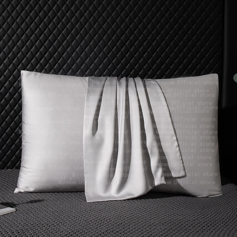 Natural Mulberry Silk Pillowcase Silk Pillow case Solid Color Multi-Size Pillowcase 40x60cm 50x90cm