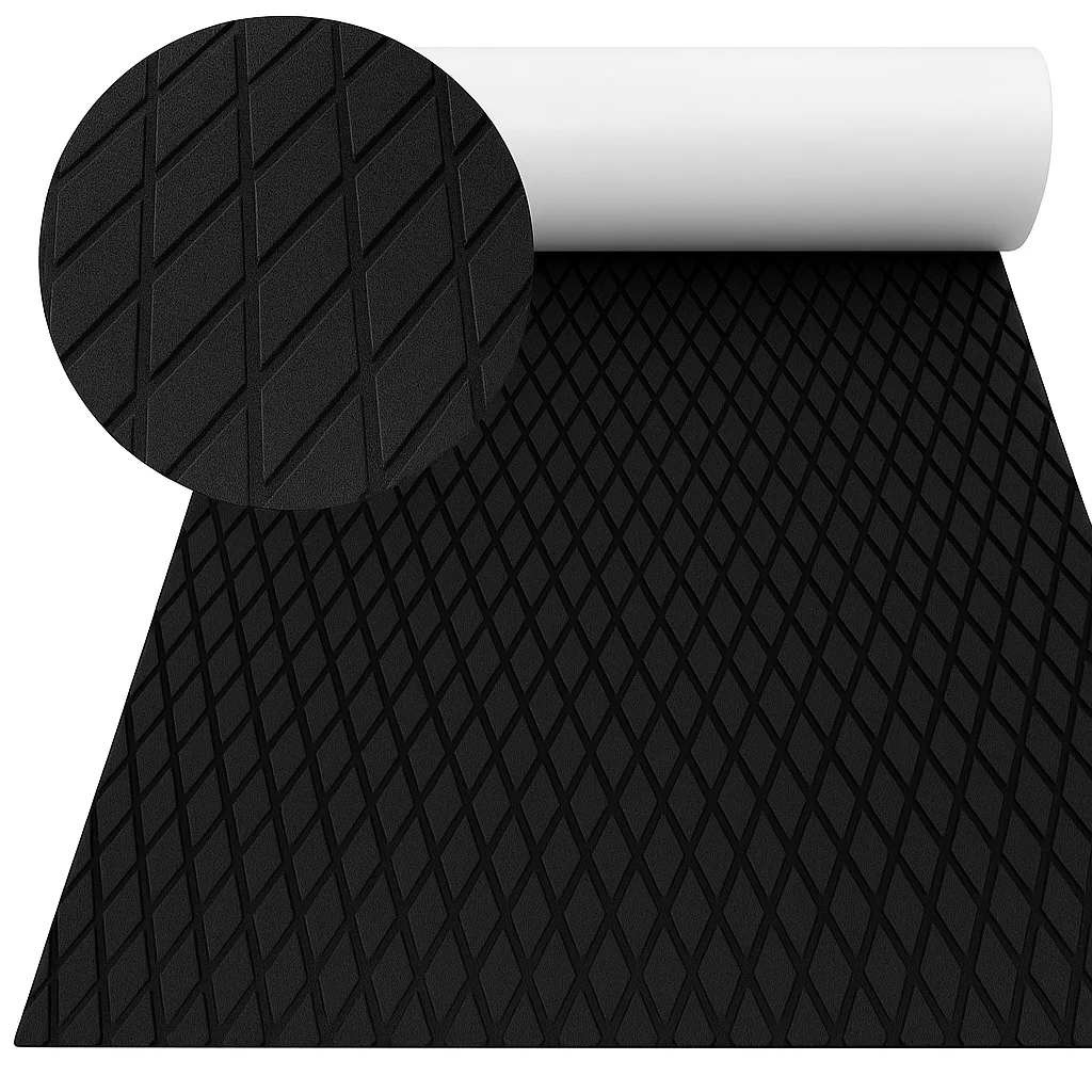 2400x450x5mm diamante eva espuma tração almofada sup antiderrapante barco marinho deck piso folha auto-adesivo iate caiaque jet ski esteira