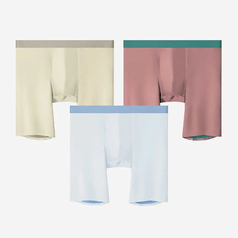 

3PCS men's leg lengthening and fat-increasing antibacterial briefs, men's anti-friction legs