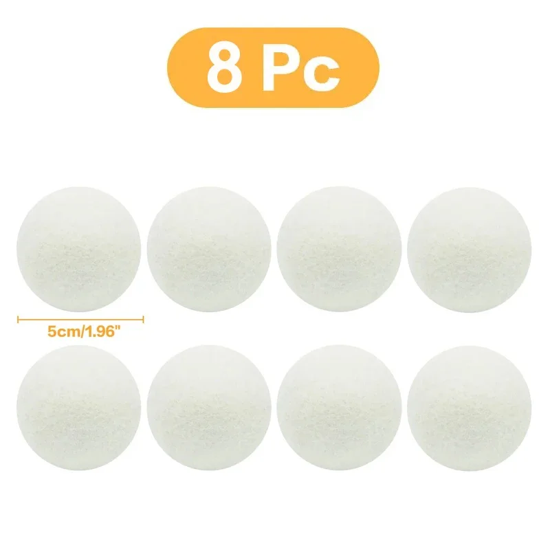 1-12 Stuks Herbruikbare Wol Droger Ballen Waterontharder Wasserij Thuis Wassen 4/5/6 Cm fleece Droge Kit Bal Nuttig Wasmachine Accessoires