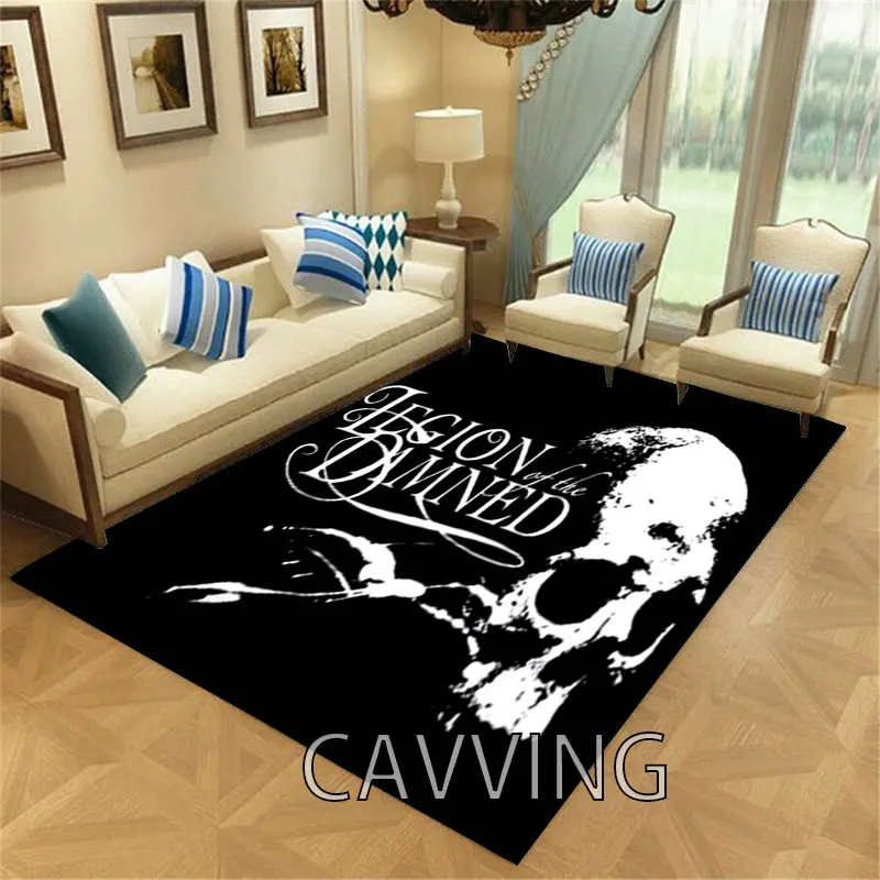 Legion of The Damned Rock 3D Printed Carpet Flannel Rugs Anti-slip Large Rug Home Decoration for Living Room Bedroom Carpets