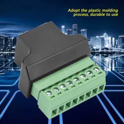 Ethernet RJ45 Female To Screw Terminal 8 Pin CCTV Digital DVR Adapter Connector