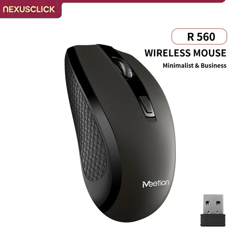 NexusClick 2.4G Ergonomic Portable Wireless Computer Mouse 1600 DPI Plug and Play Lightweight Mice for Home Office Laptop Gaming