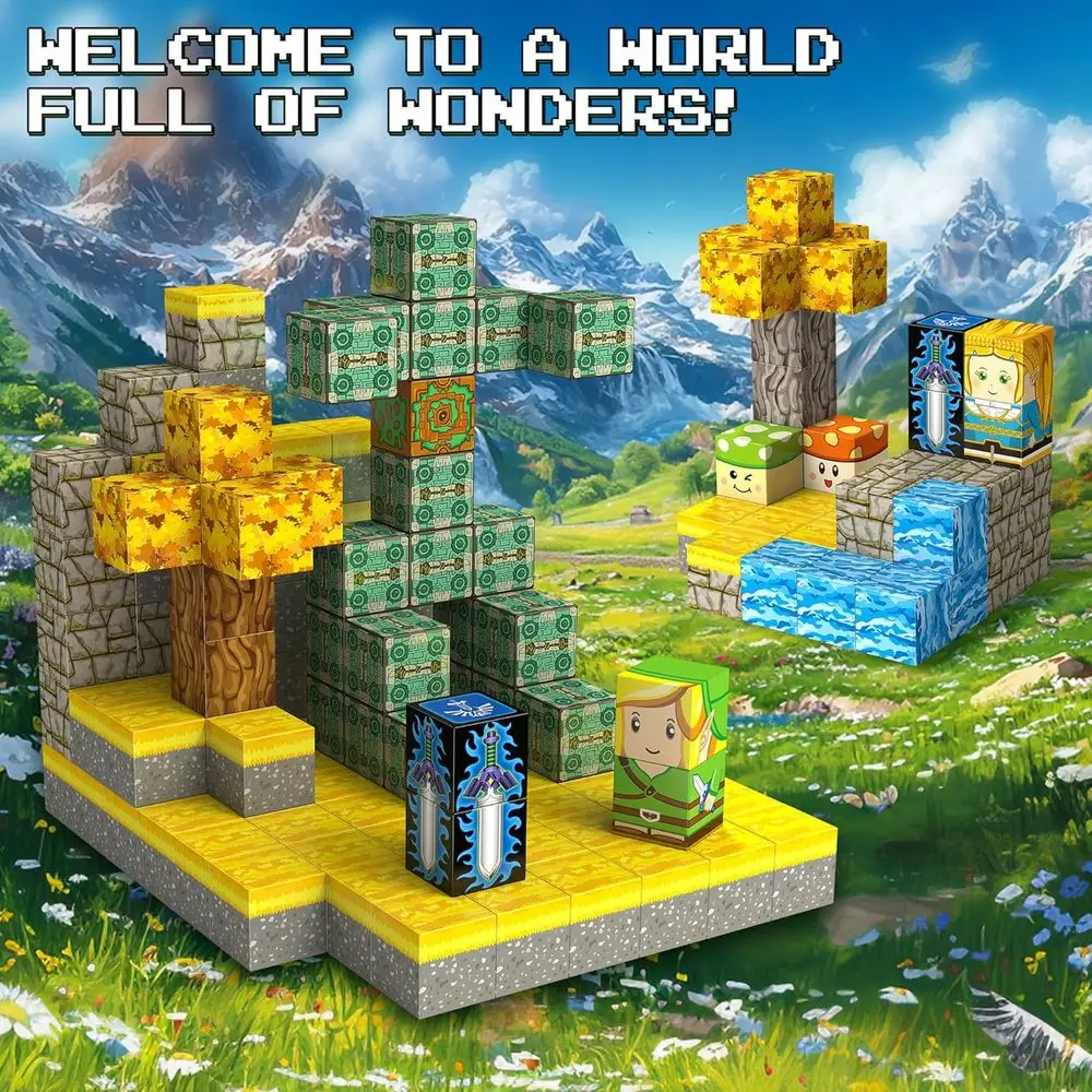 STEM Learning Magnetic Blocks: Korok's Cubes for Ages 5-7, Outdoor & Sensory Toys, Perfect Gift for Kids