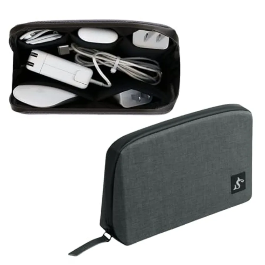 

Electronic Organizer Travel Case Waterproof Cable Bag for Cord, Charger, Hard Disk, Power Bank Tech Storage for Travel, Backpac