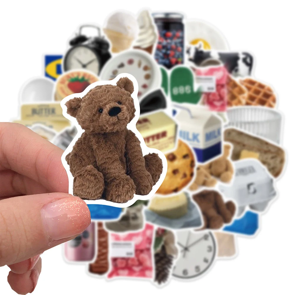 10/30/50pcs Cute Ins Style Stickers Stickers Aesthetic Cartoon Decal DIY Guitar  Phone Cases Laptop Waterproof Milk Food Sticker view 4