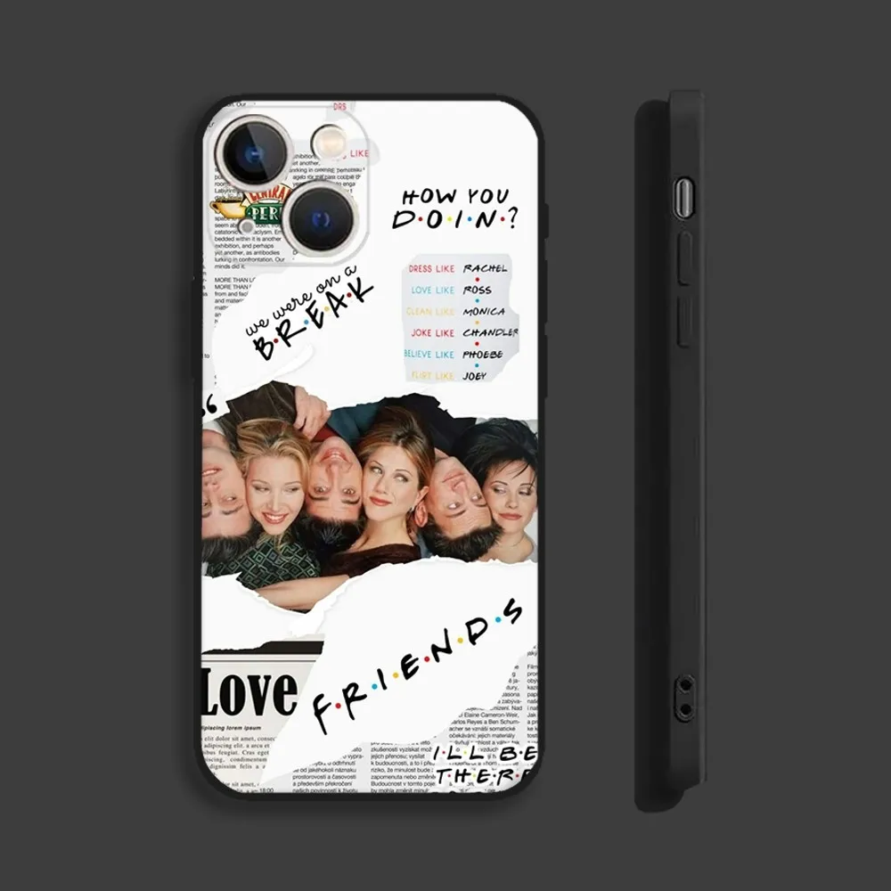 TV show Friends Together Phone Case For iPhone 15,14,13,12,11 Plus,Pro,Max,XR,XS,X,7,8 Plus,SE,Mini Silicone Soft