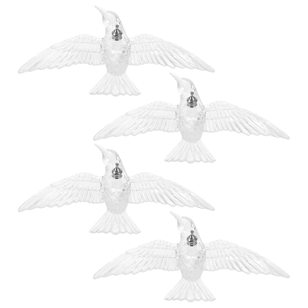 

4pcs Crystal Hummingbird Hanging Ornaments Acrylic Flying Birds Decor For Bedroom Living Room Party Xmas Tree Ceiling Home