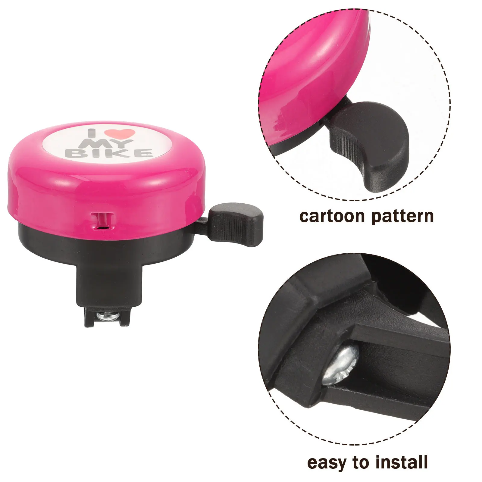 Bicycle Bell Kids Cartoon Pattern Durable Safe Material Crisp Loud Ringtone Cycling Accessory Bike Ringer Bicycle Bells