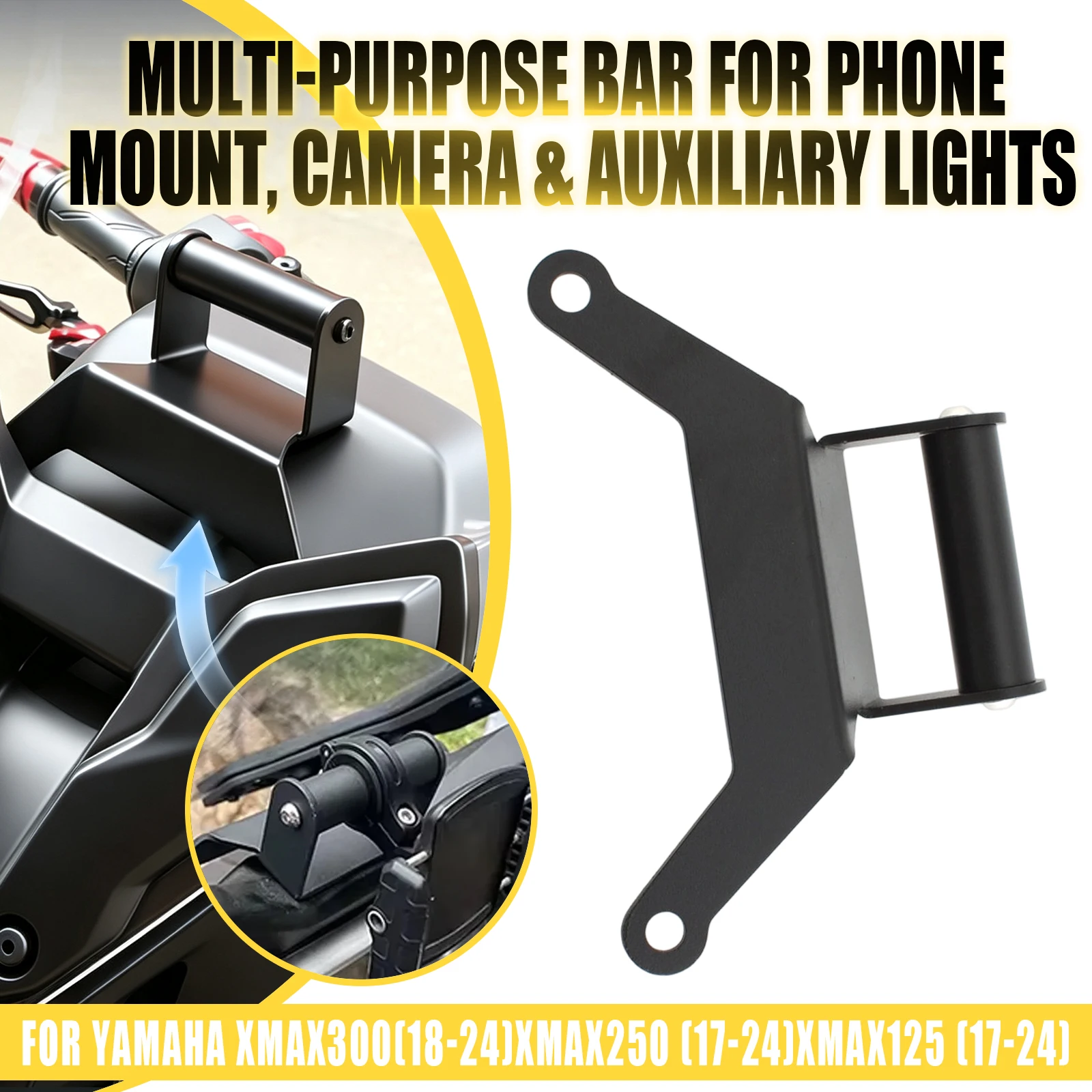 For Yamaha XMAX300 2018-2024 XMAX250 XMAX125 2017-2024 Motorcycle Phone Holder Stand Support GPS Navigation Bracket Mount