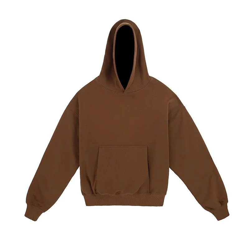 Multicolour Kanye Double Layer Hoodie Men's Women's 1:1 High Quality Solid Kanye West Hoodie Thickened Hooded Sweatshirt