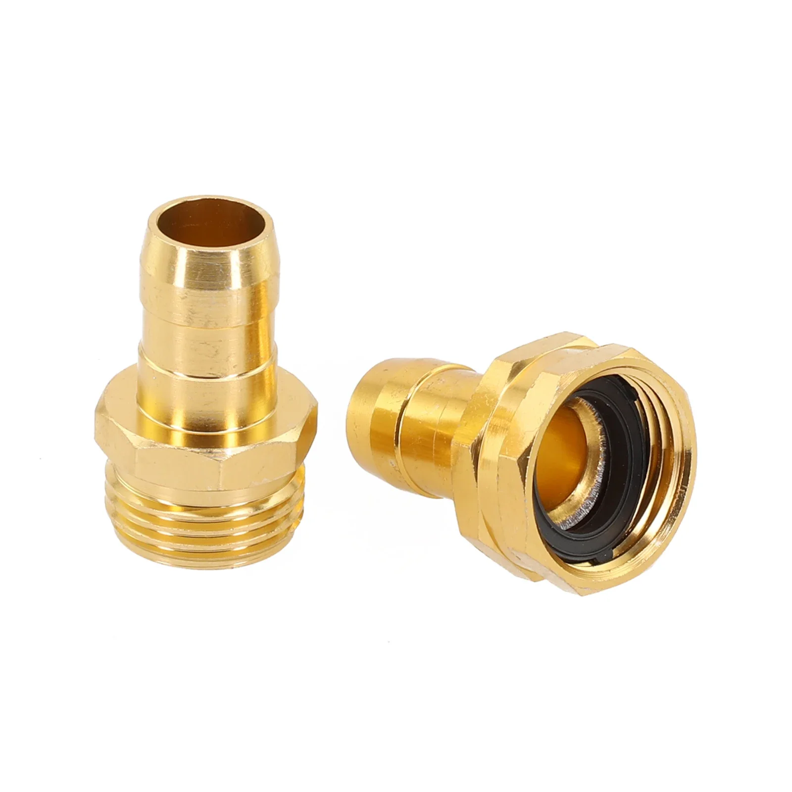 3/4 Inch Garden Hose Repair Mender Solid Brass Water Hose Connector Splicer Mender With Stainless Steel Tightening Clamp