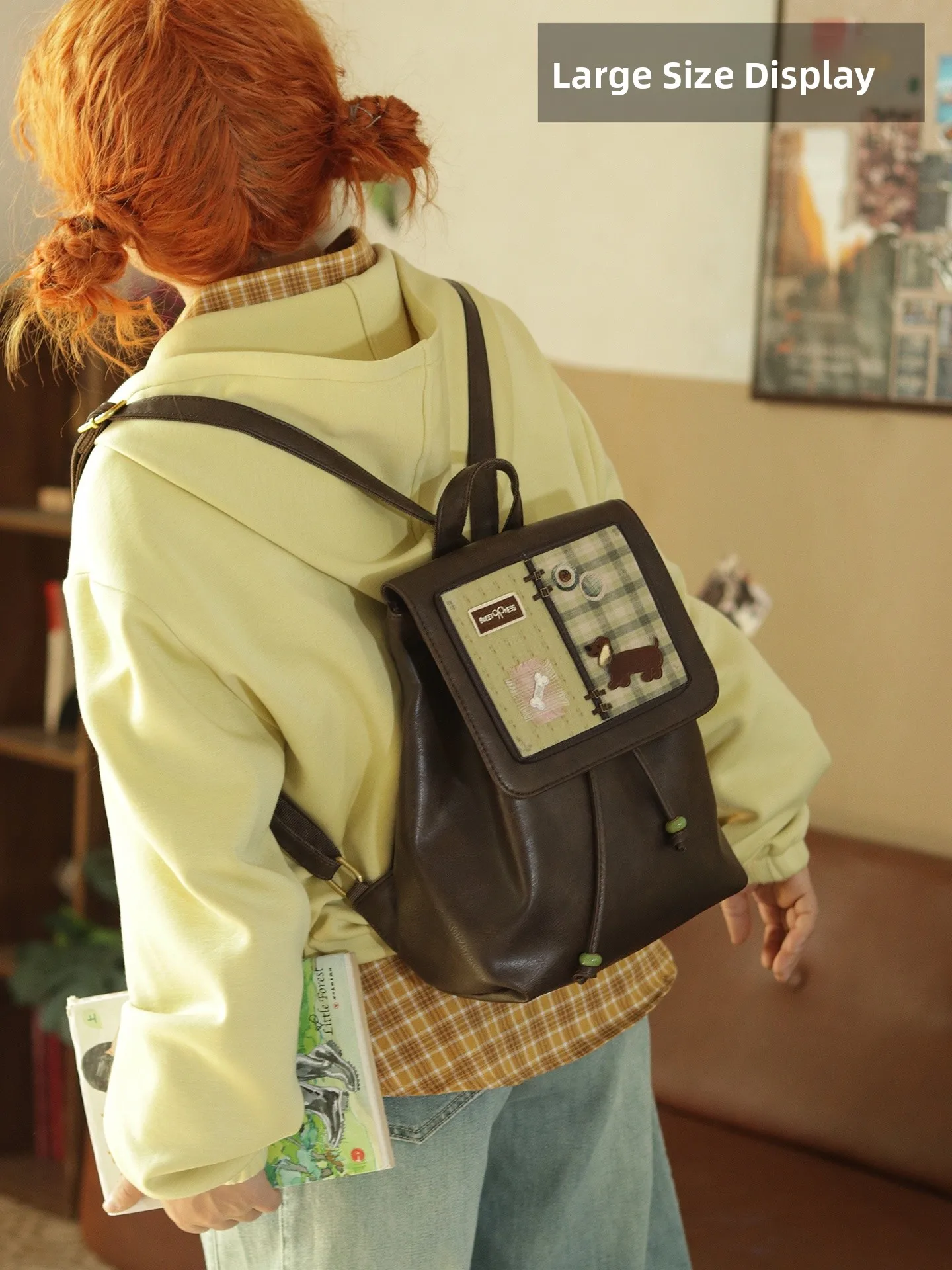 กระเป๋าเป้สะพายหลังหนังนุ่มสไต - Leather Backpack Vintage บทวิจารณ์และราคา