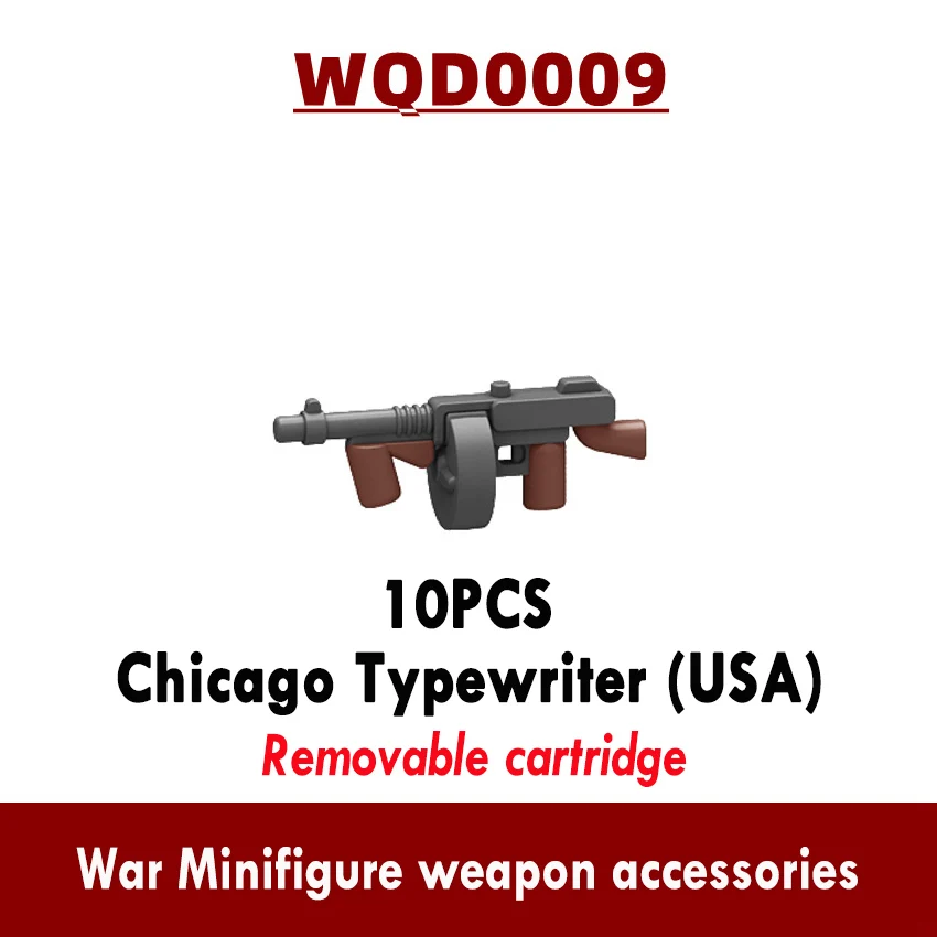 WW2 Guns Armas Mini Models Moc War Figure Accessories Kids Toys Blocks Education Gift For Boys Girls 2023 3D DIY Juguetes Bricks