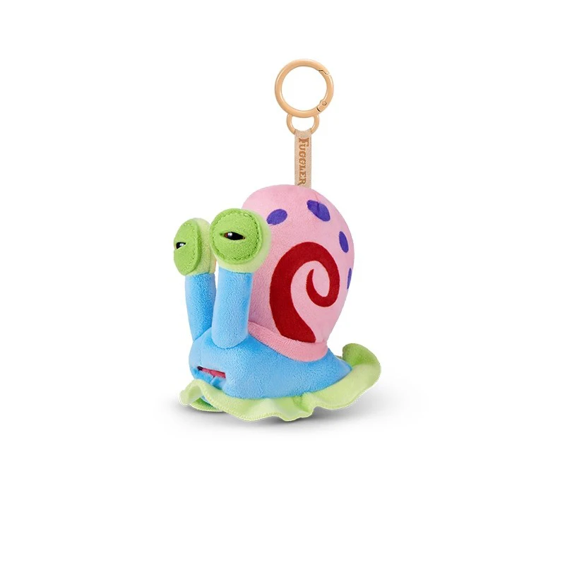 Fuggler muñeco de peluche colgante Bob Esponja pantalones cuadrados dibujos animados feos lindos dientes monstruo mochila llavero niños regalos de cumpleaños