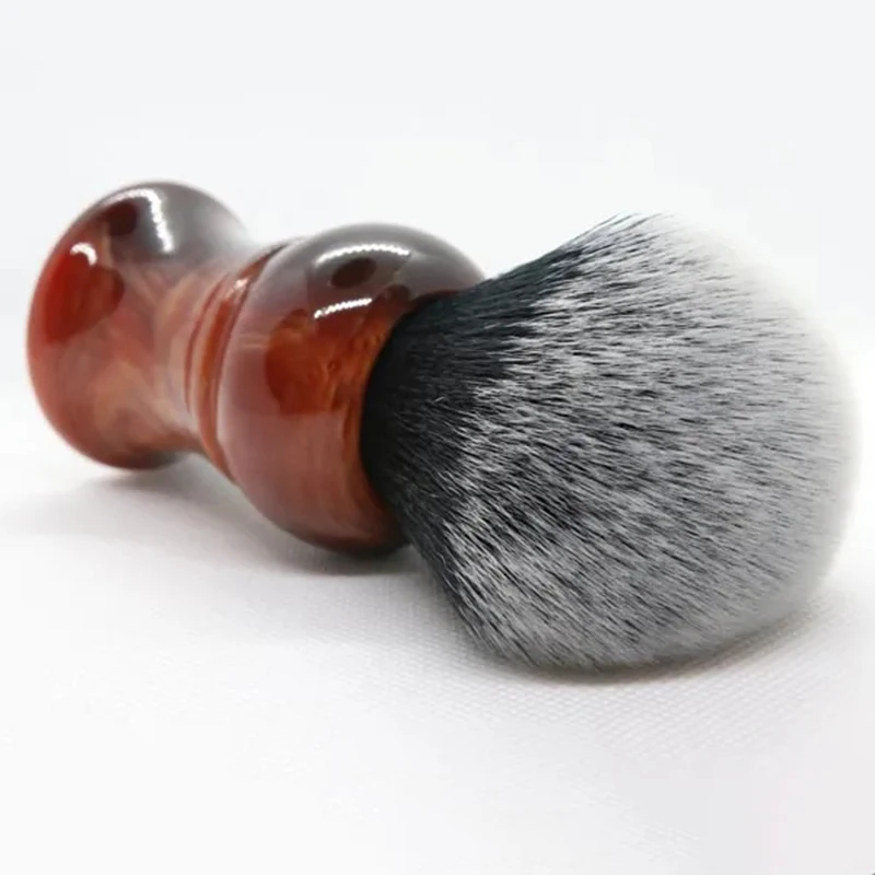 Yaqi High Quality 28MM Tuxedo Synthetic Knot Mens Wet Shaving Brush For Face Cleaning Tool Portable Travel Shaving Brush New