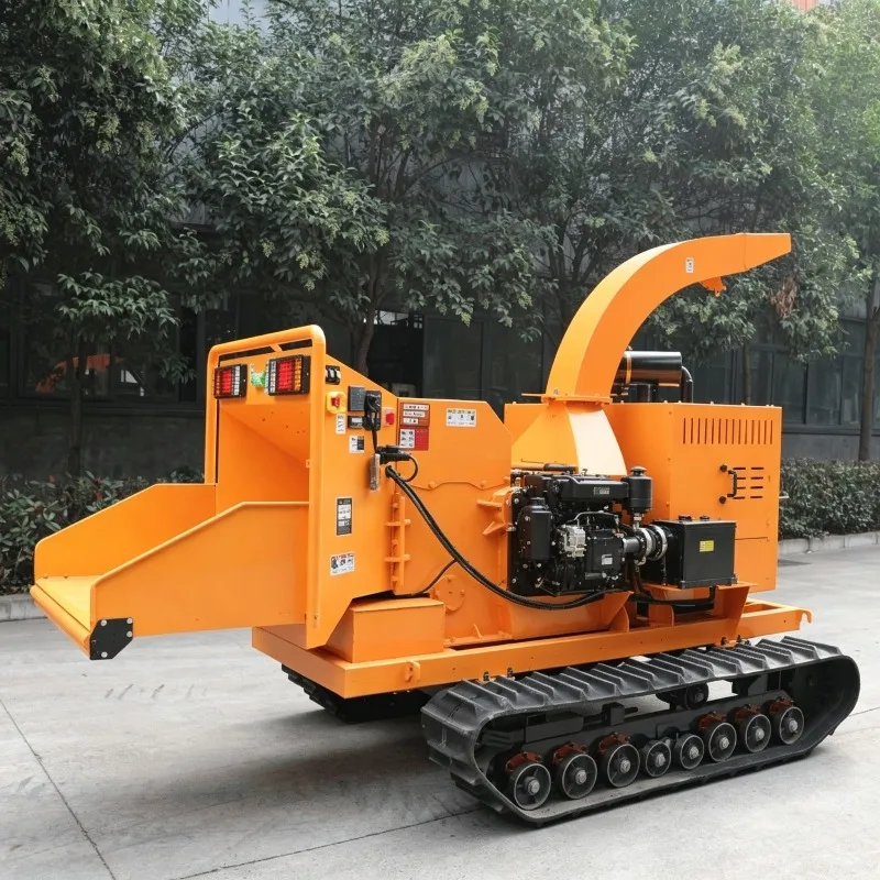 Competitive Price Industrial Wood Chip Crusher Making Sawdust Diesel Wood Shredder Machine Heavy Duty Branch Processing CE