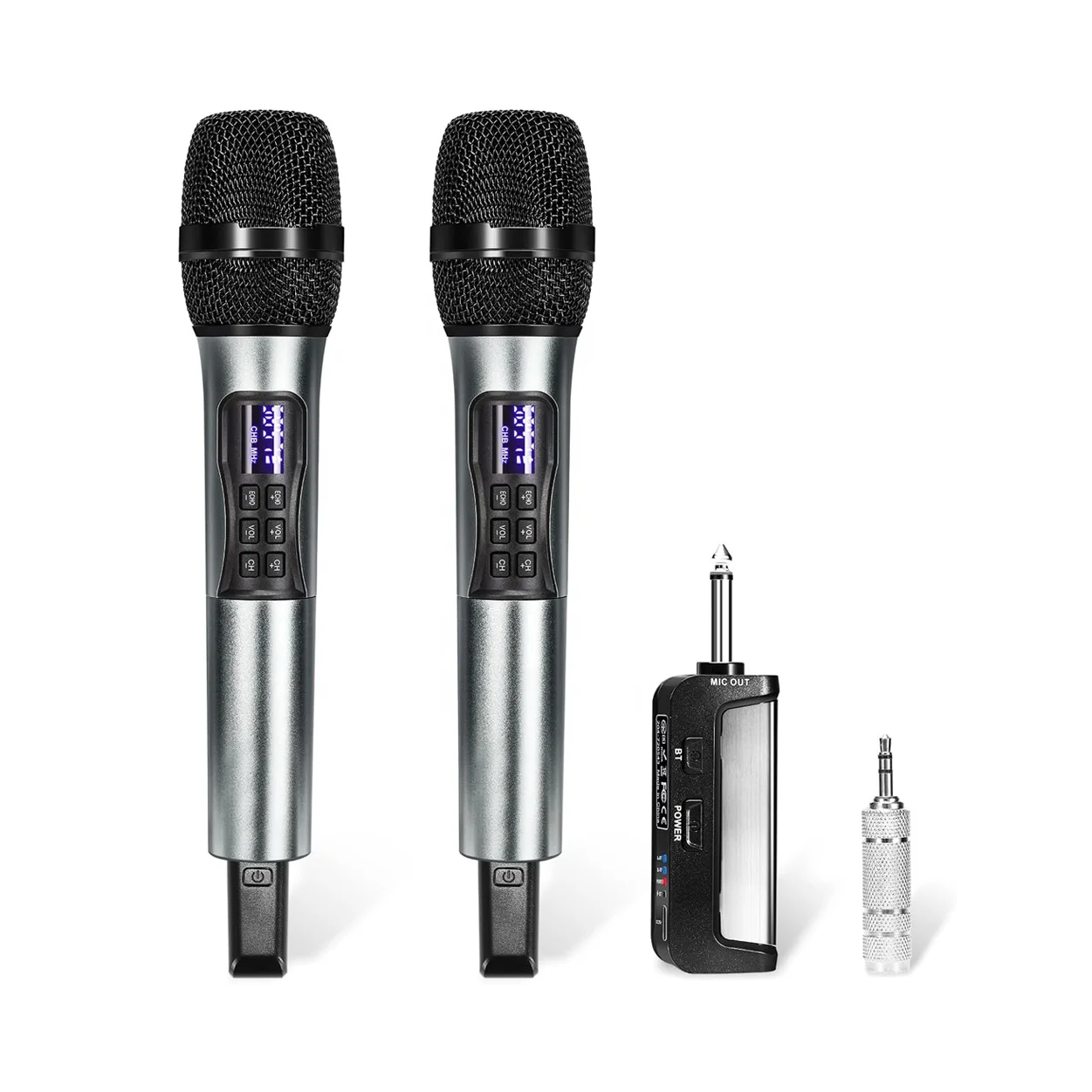 

Wireless Dynamic Handheld Conference Microphone With Echo & For Receiver Professional Karaoke System