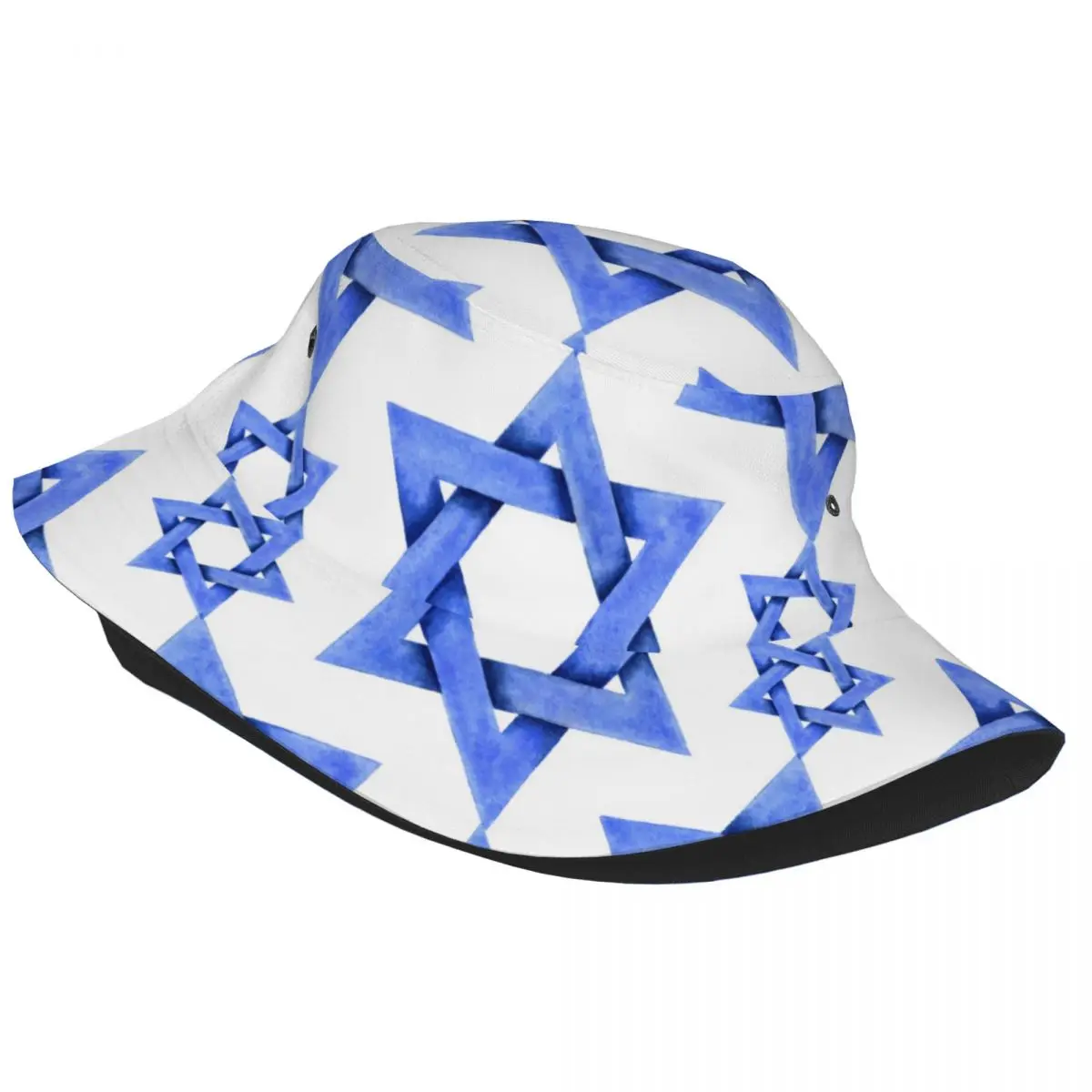 Bucket Hat Fisherman Cap For Women Men Gorras Summer Star Of Israel Pattern