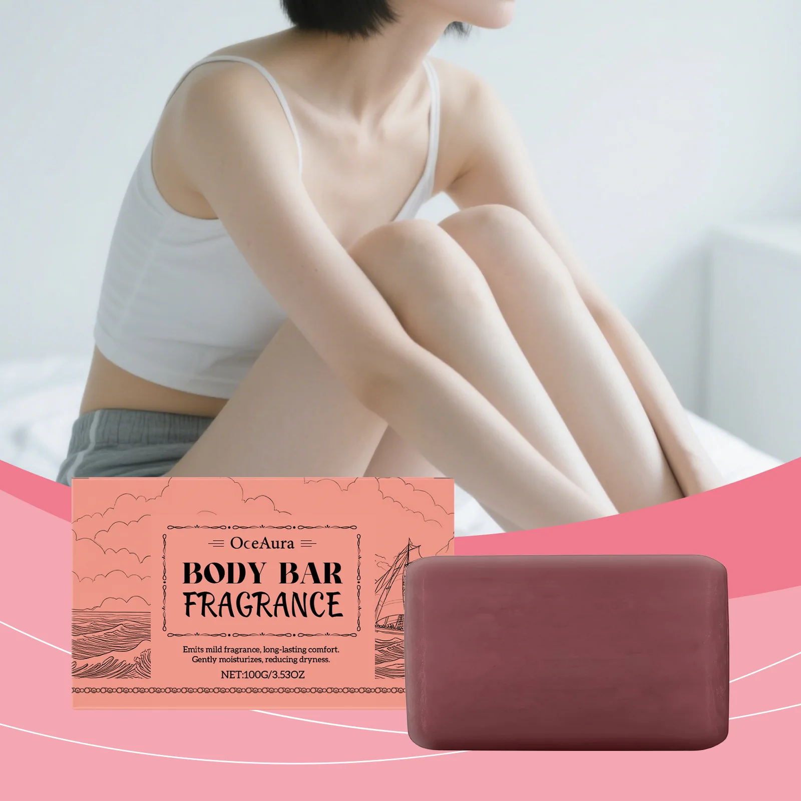 

OCEAURA Scented Body Cleansing Bar, Aromatic & Moisturizing, Gentle Skin Care & Long-Lasting Fragrance