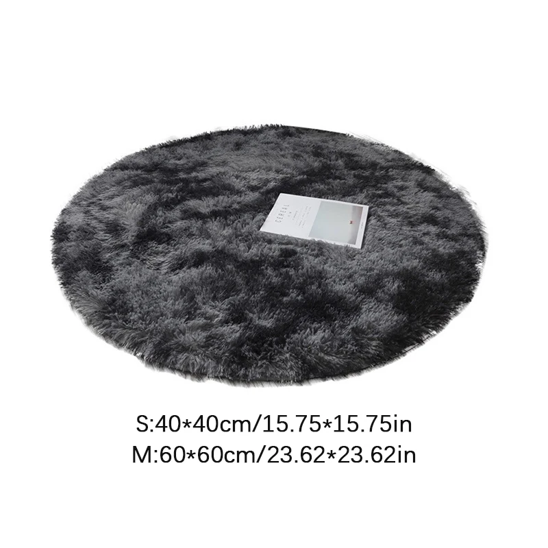 1PC 40*40cm Round Rug Shaggy Plush Carpet Soft Faux Sheepskin Fur Area Rugs For Bedroom Living Room Floor Colors Home