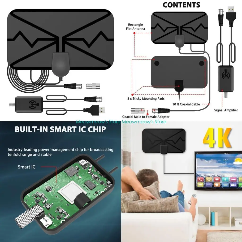 

W91A Advanced Digital Antennae With 250Km Reach Suitable for Televisions Indoor Outdoor