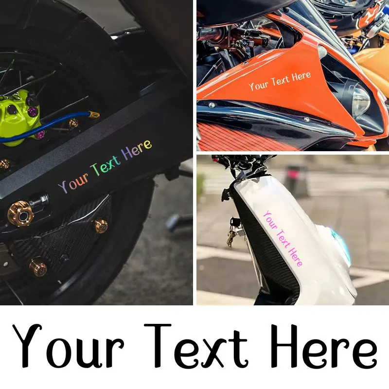 1 قطعة High3CM شخصية مخصصة فقط النص دراجة نارية ملصق DIY Motobike خوذة خزان الوقود ذاتية اللصق ملصق حائط من الفينيل مقاوم للماء