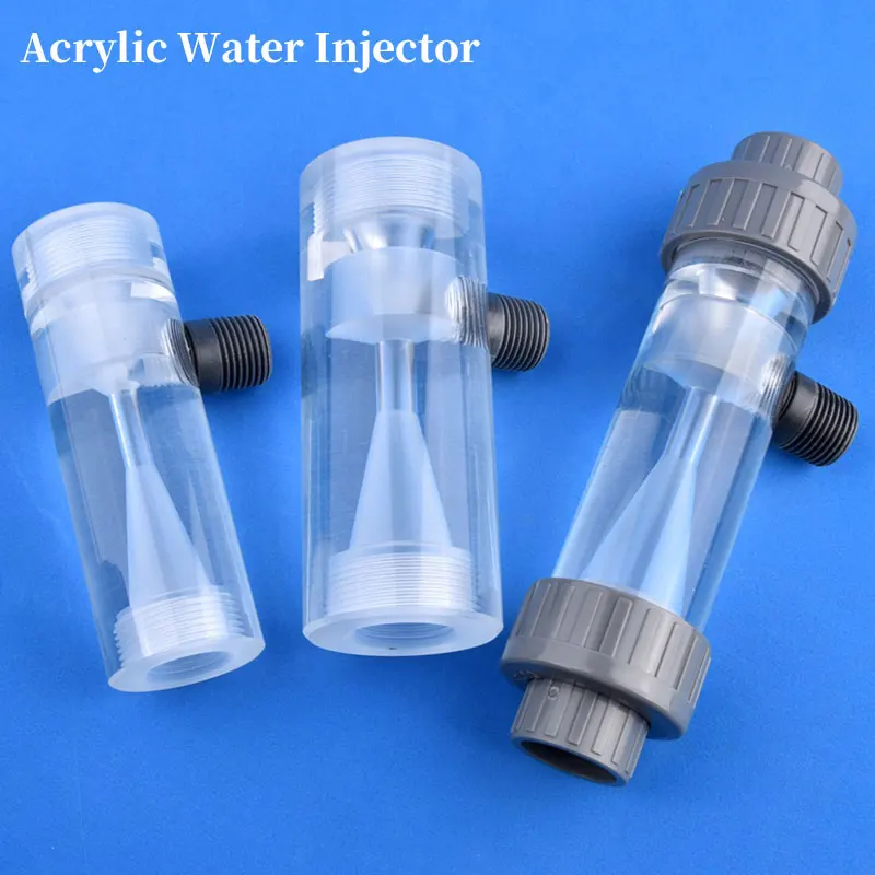 Transparent PMMA Acrylic Water Injector Irrigation System Venturi Fertilizer Mixer Jet Devive Ejector Water Treatment Accessory