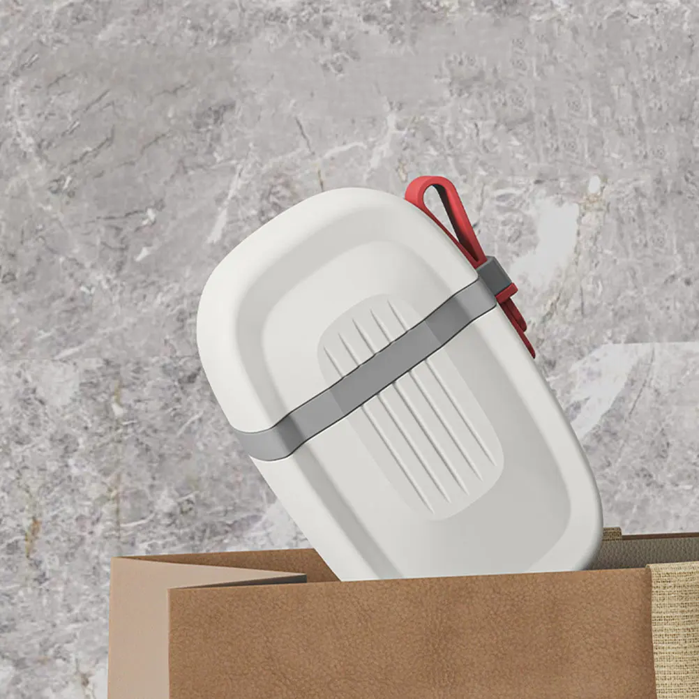 

Portable Handle Soap Box Small Travel Case Plastic Holder Container Bathroom Supplies Dual Layer Drainage Leak Proof