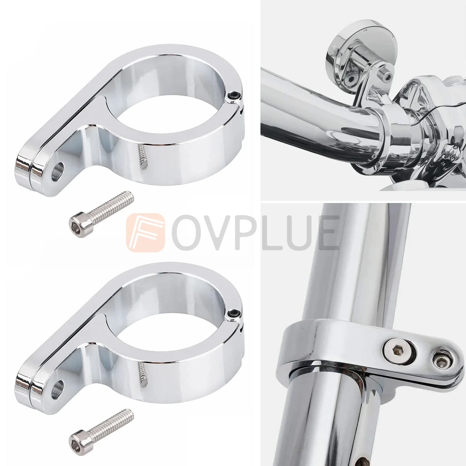 For Harley Honda Kawasaki Touring Road King Dyna Sportster Softail Motorcycle 1.25'' Handlebar Mount Clamp Clock Gauge Kit 32mm