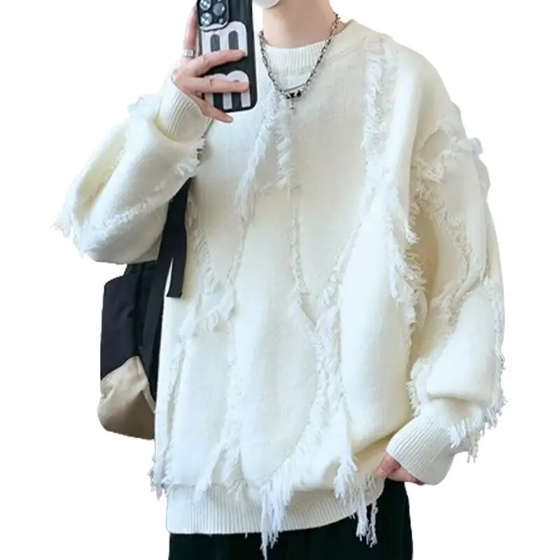 

Мужской трикотаж Thiened на осень-зиму, свободный повседневный пуловер Hong Kong Faion Laid-ba, полиэфирное волокно, стандартный крой