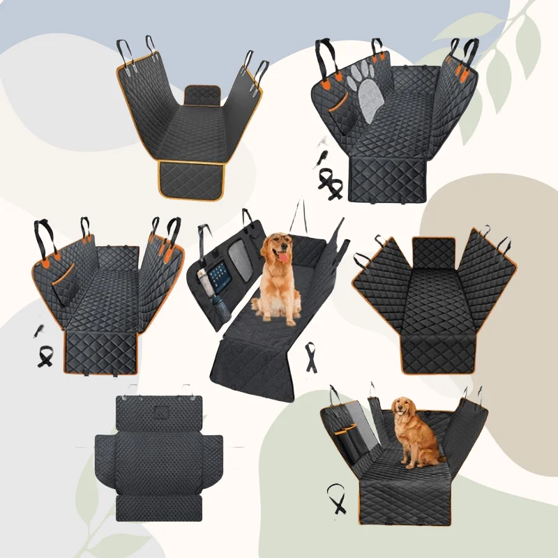 

Чехол на автомобильное сиденье для собаки, 100% водонепроницаемый автомобильный гамак для собаки с визуальным сетчатым окном и боковой молнией, автокресло и дверная защита