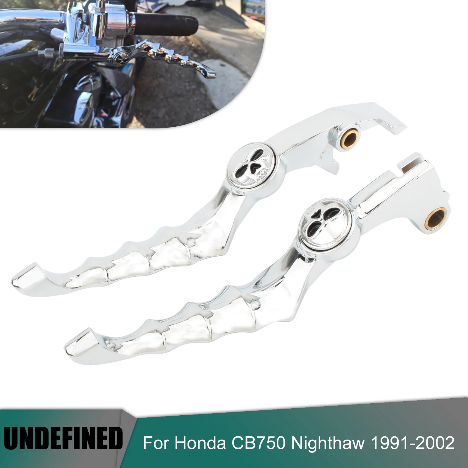 Motorcycle Skull Brake Clutch Levers Aluminum For Honda CB750 Nighthawk VF750C Magna VT1100C Shadow VT1300CT Interstate VTX1300C