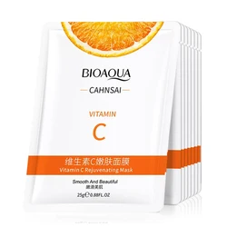 10pcs BIOAQUA Vitamin C Facial Mask Face skincare Moisturizing Face Mark Brightening Repairing Facial Masks for Face Skin Care