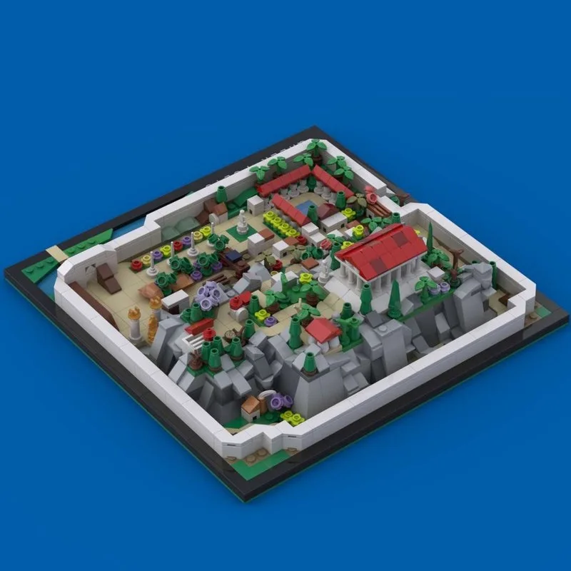 Educational Toys Gift Collection Ancient Greek Polis Building Blocks Set DIY Assembly Bricks Architecture Model