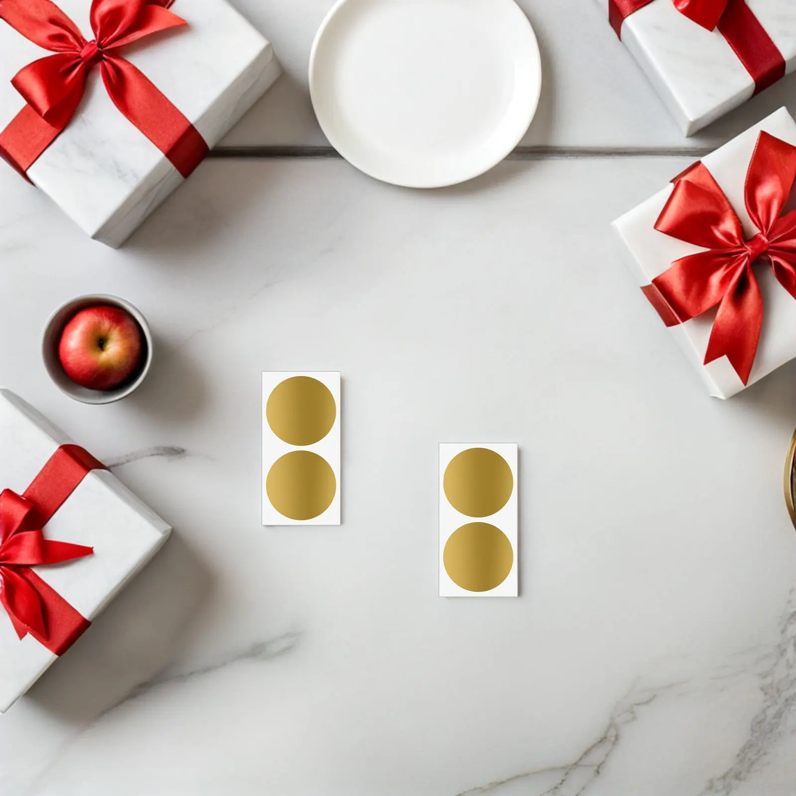 

200Pcs Golden Scratch Stickers Round Circle Adhesive Labels for Scratch Off Cards Prizes DIY Projects Game