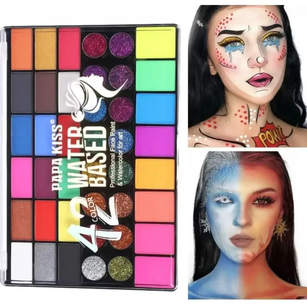 

Cosmetics Multicolour Body Face Painting Kit Colorful Makeup Body Art Painting Washable Tattoo Face Painting Palette Party