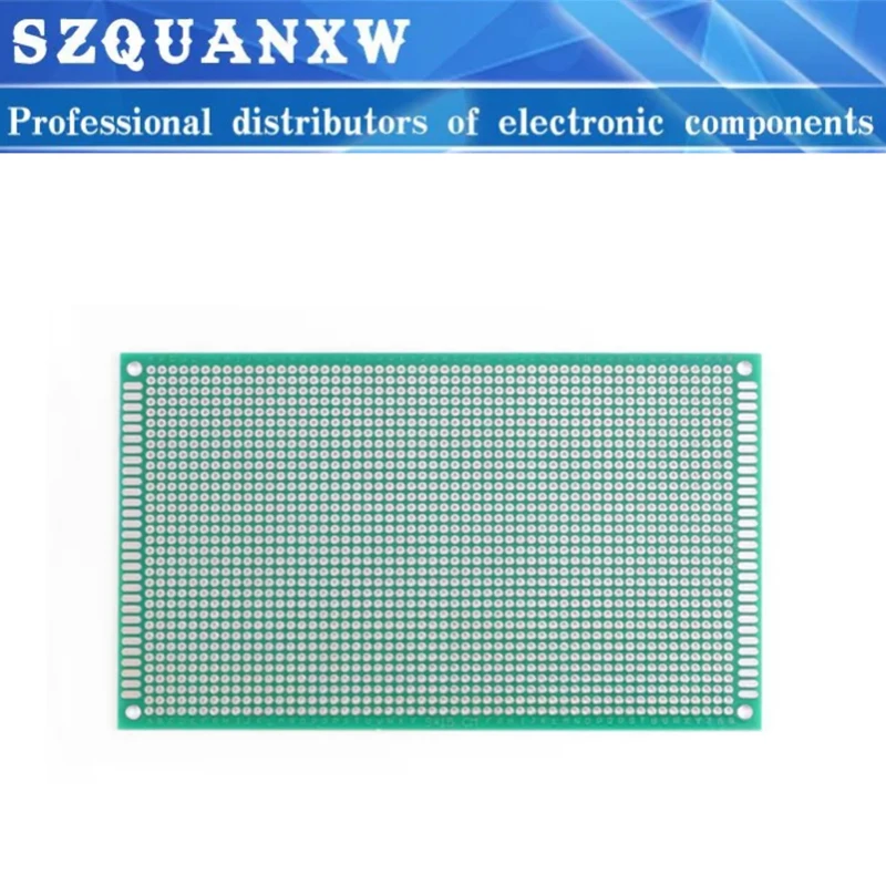 2 uds 9x15cm Universal doble cara fibra de vidrio verde PCB agujero paso 2,54mm placa de pruebas sin soldadura 9*15cm prototipo de placa de pan