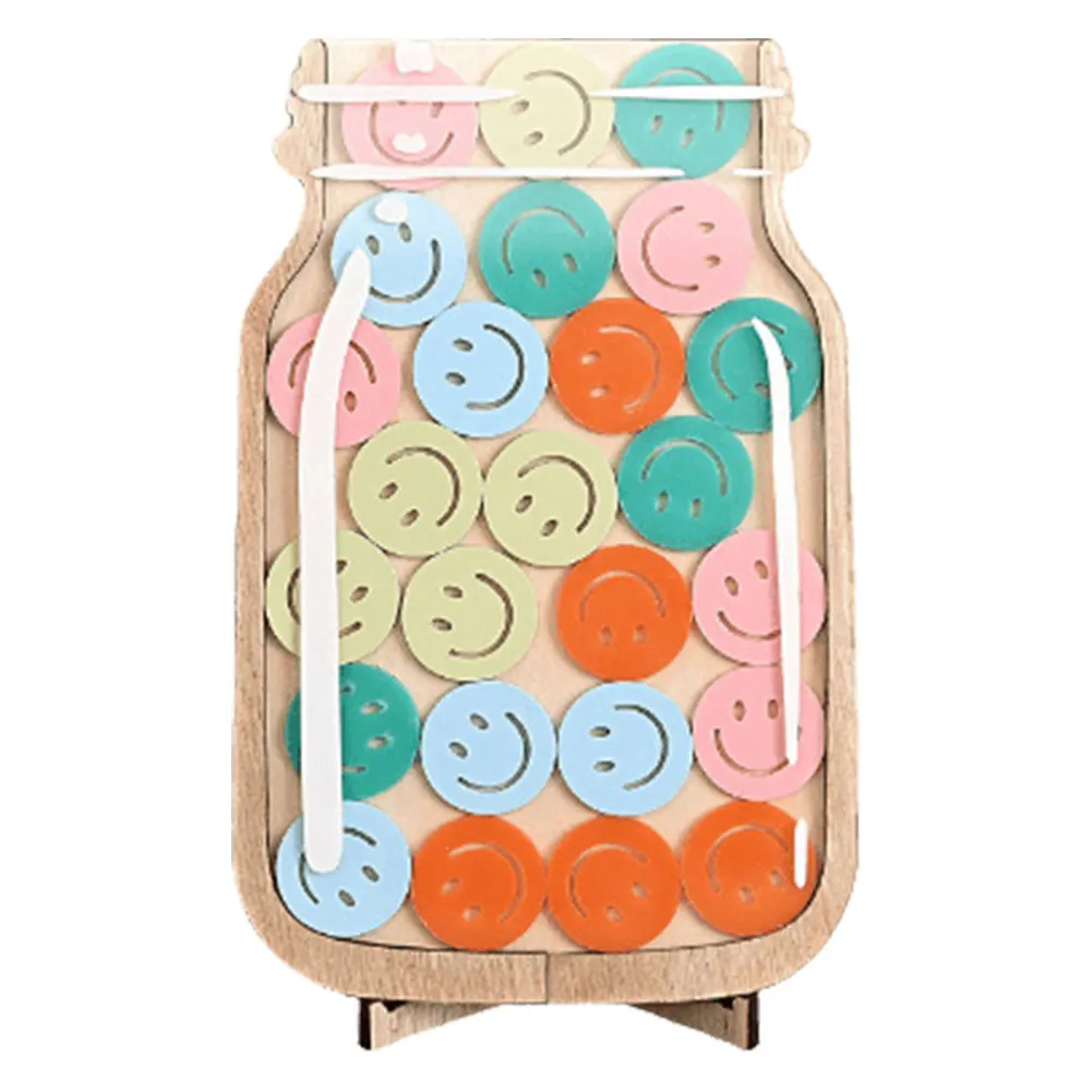 DIY Wooden Reward Jar for Kids as Chore Chart With 25pcs Tokens Children Birthday Gift Students Motivation Tool Teacher Gift