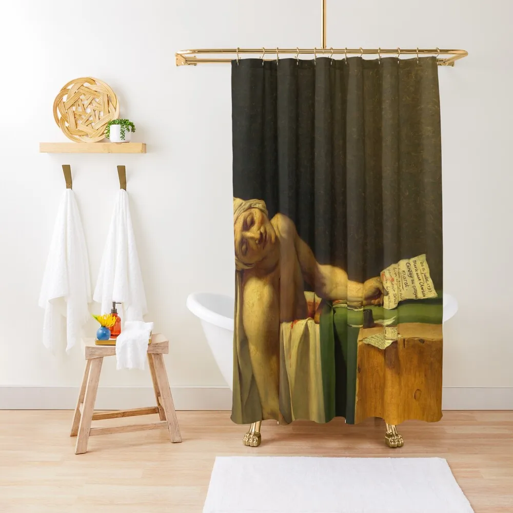 

The Death of Marat - Jacques-Louis David Shower Curtain Bathroom Accessory For Shower Curtain