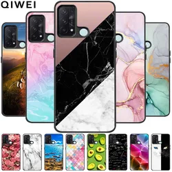 For OPPO Reno5 A 5A 5G Case Fashion Marble Silicon Black Soft Bumpers for Oppo Reno 5A Phone Cases Reno5A 5 A Cartoon TPU Shells