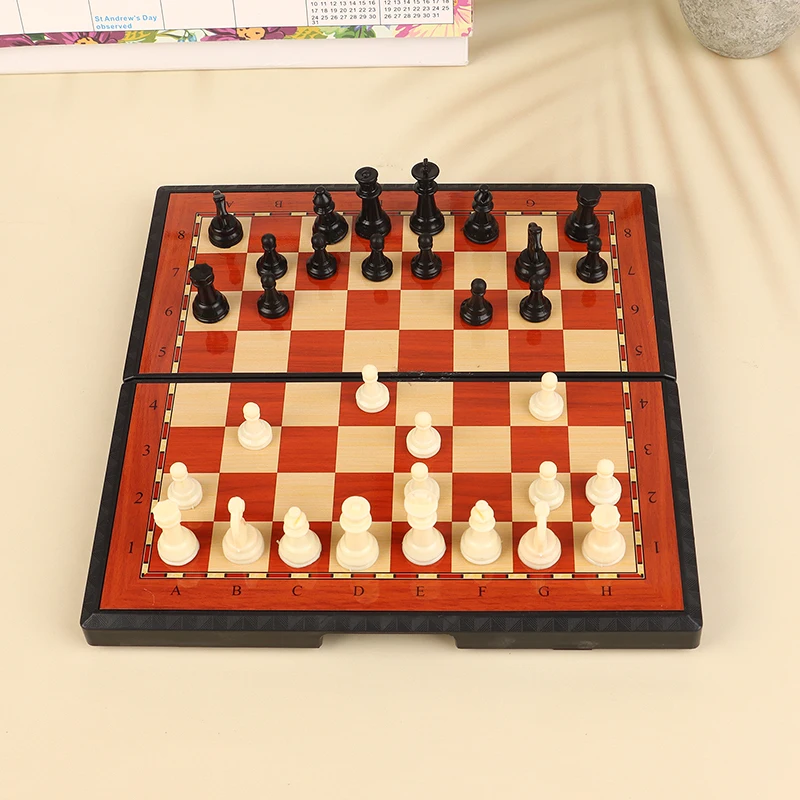 Chess Set Magnetic Foldable Portable Chess Board Children Gift Family Strategy Chess Educational Games For Students And Kids