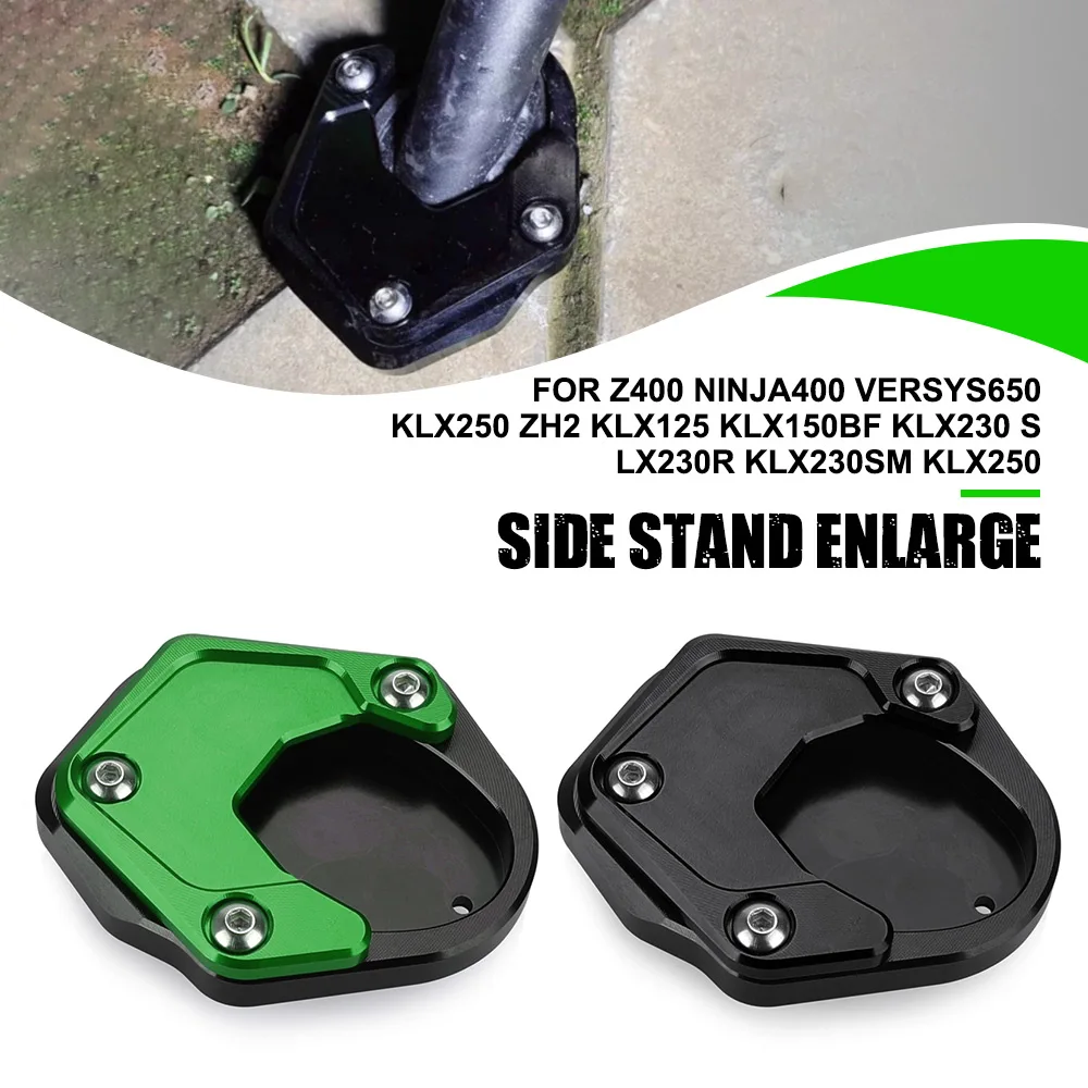 

Motorcycle Side Stand Enlarge FOR Kawasaki Z400 Ninja400 Versys650 KLX250 ZH2 KLX125 KLX150BF KLX230 S LX230R KLX230SM KLX250