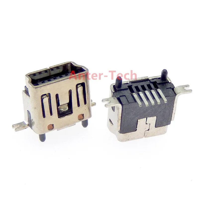 Mini USB Type B Female 5 Pin DIP Vertical Leg PCB 180 degree Socket Connector V3 Micro USB Short paragraph