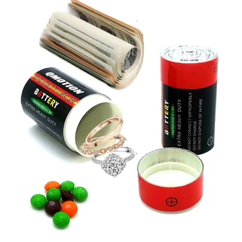 Sight Secret Safe Pill Box Container Simulation Battery Hidden Money Coins Container Secret Case storage Secret hidden safe